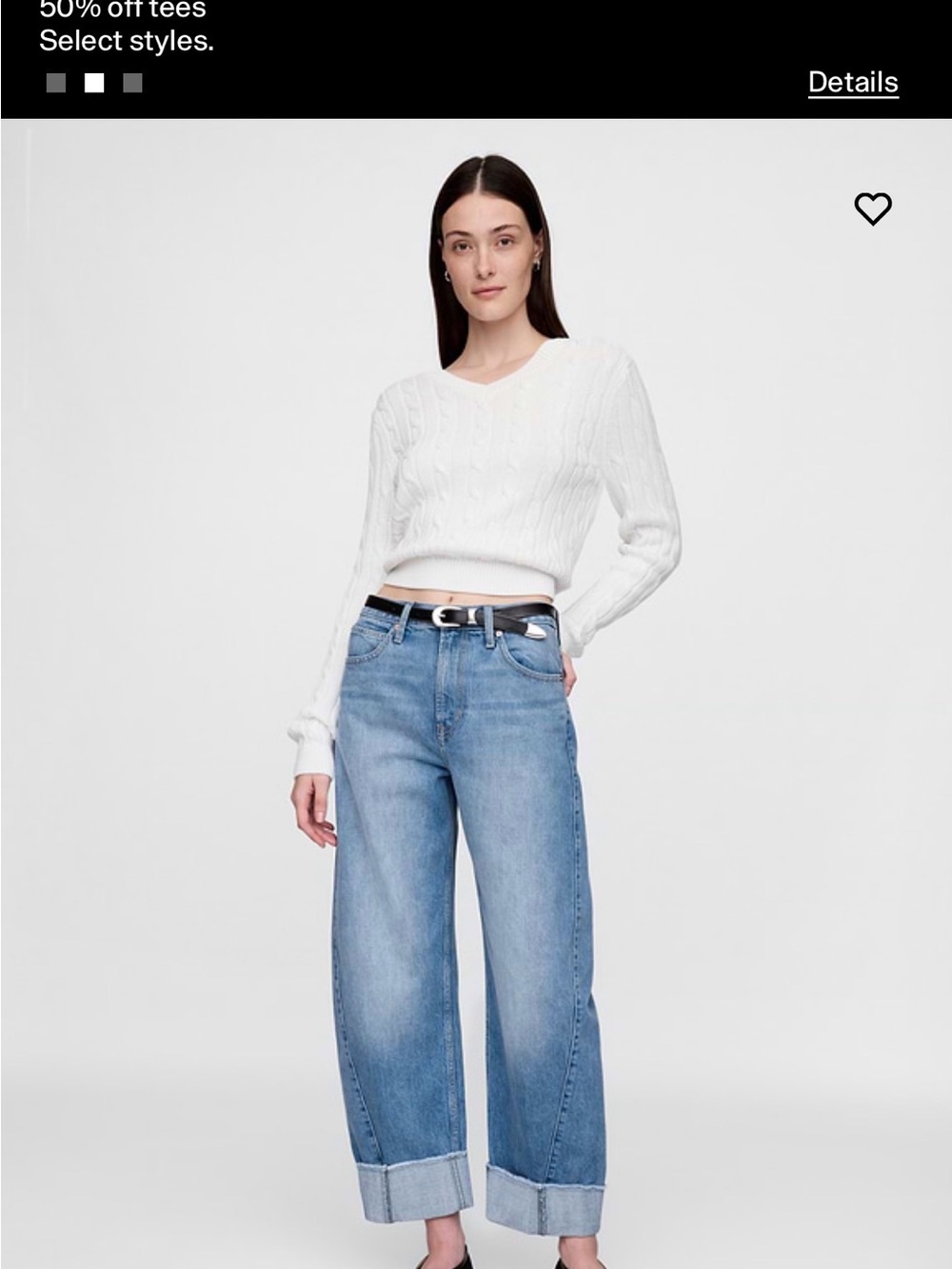Women’s Gap high rise cuff barrel Jeans